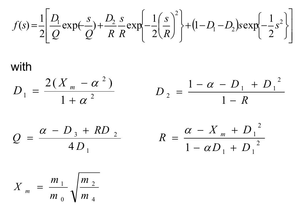 Zhao and Baker proposed a combined distribution consisting of a Weibull and a Rayleigh distribution [44][45] as 