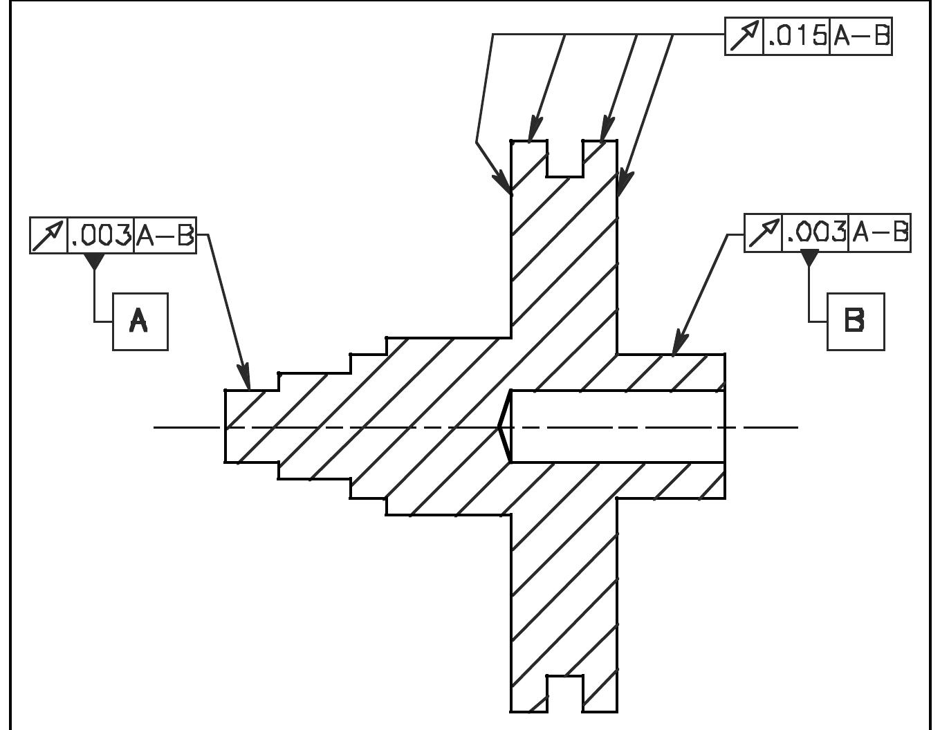 -11 multiple features tolerance with one feature control