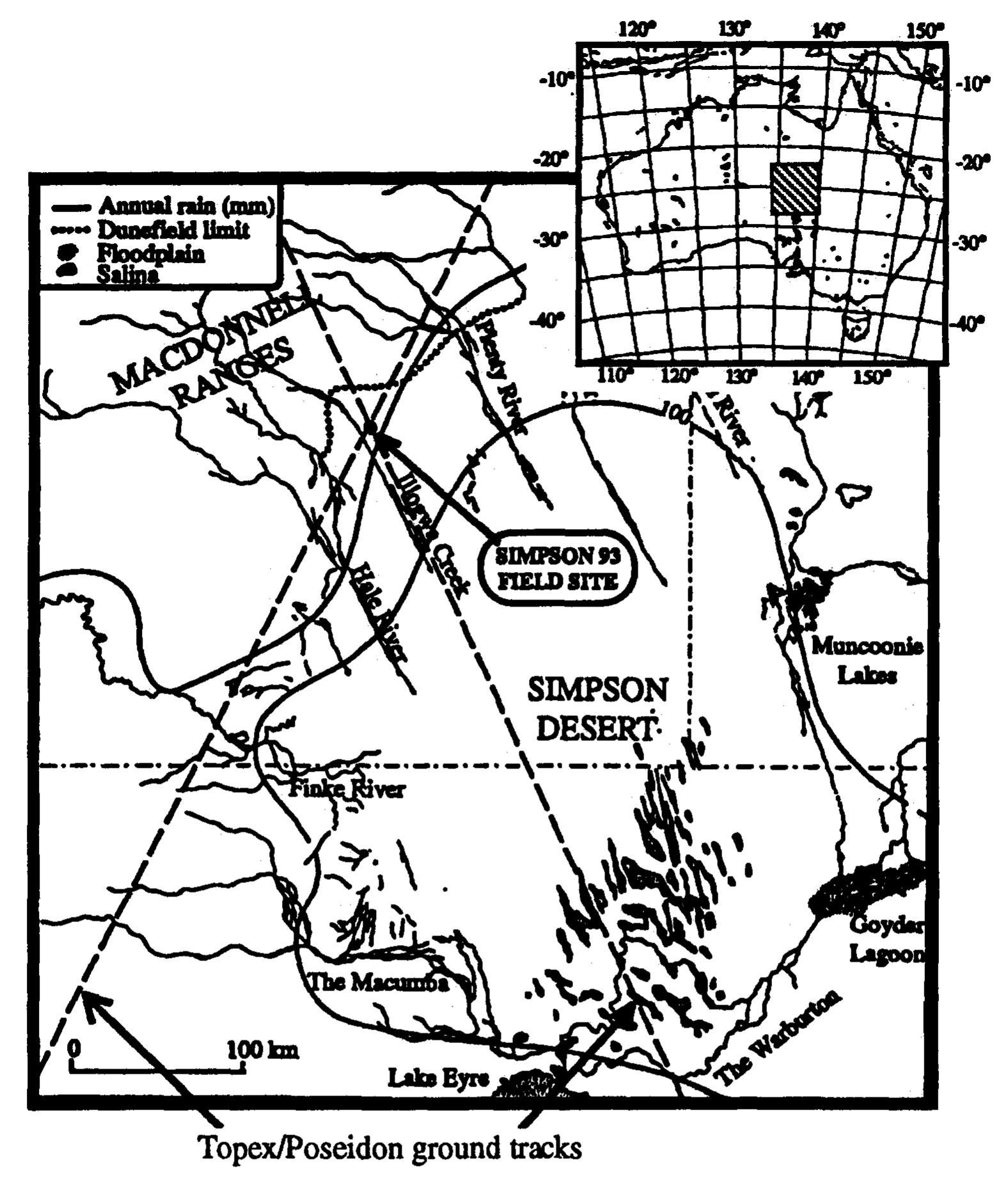 Simpson Desert Map.pdf Figure 1 - from Radar backscatter characteristics of a