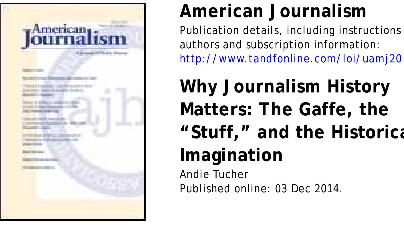 http://www.tandfonline.com/loi/ uamj2C

