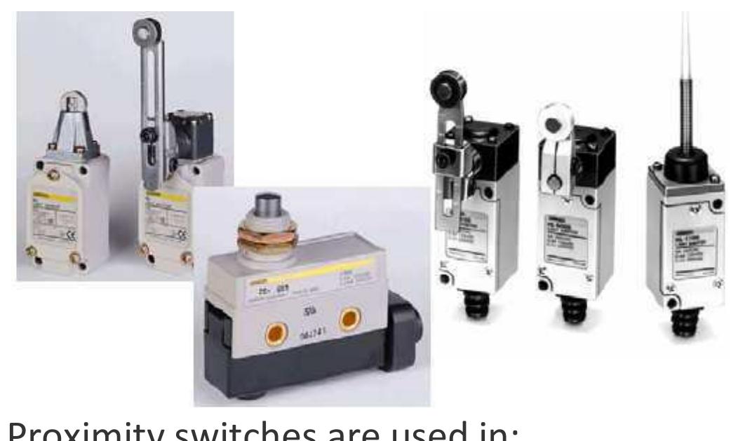 Figure 2 - DIFFERENT TYPES OF SENSOR USED IN THE INDUSTRY