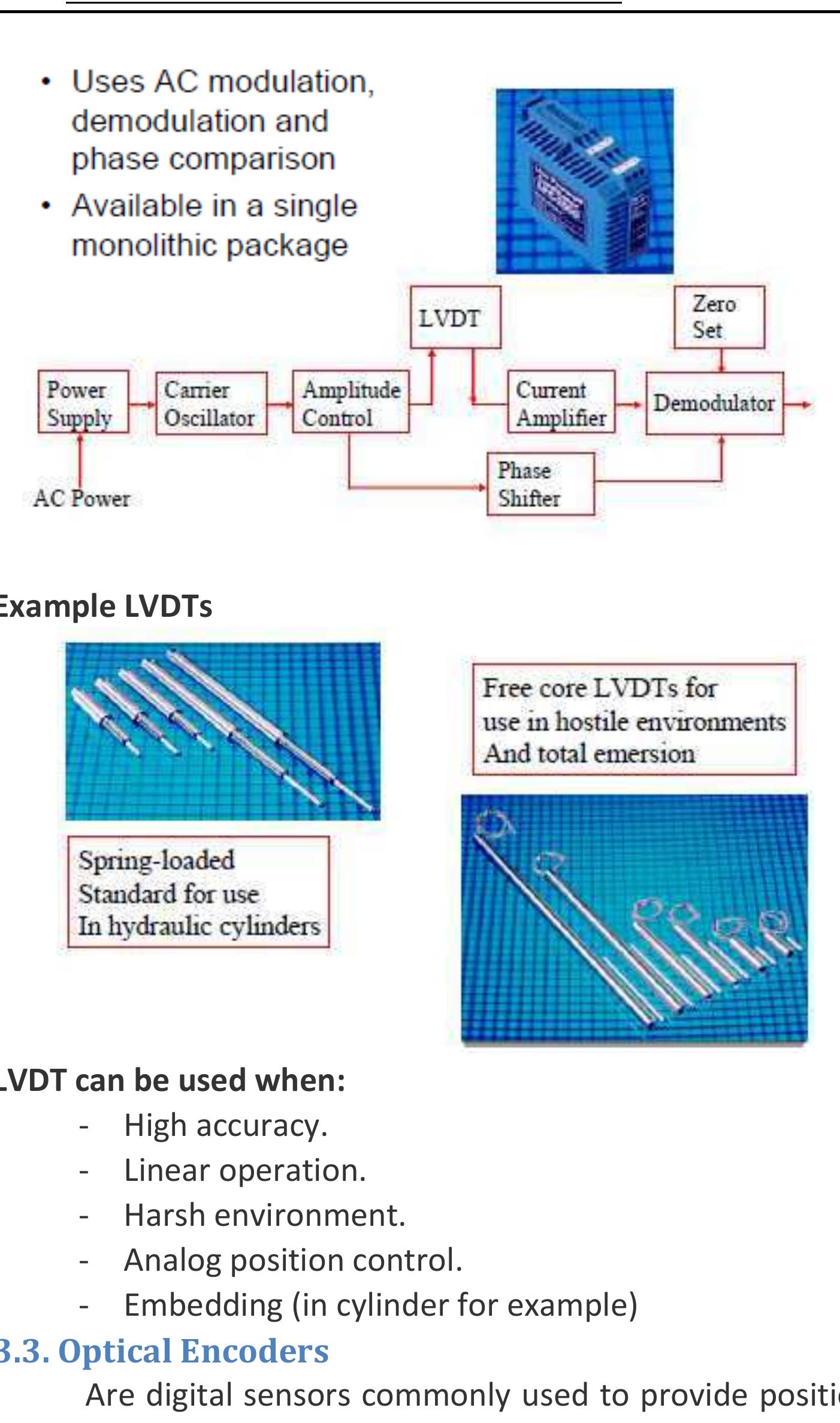 Figure 12 - DIFFERENT TYPES OF SENSOR USED IN THE INDUSTRY