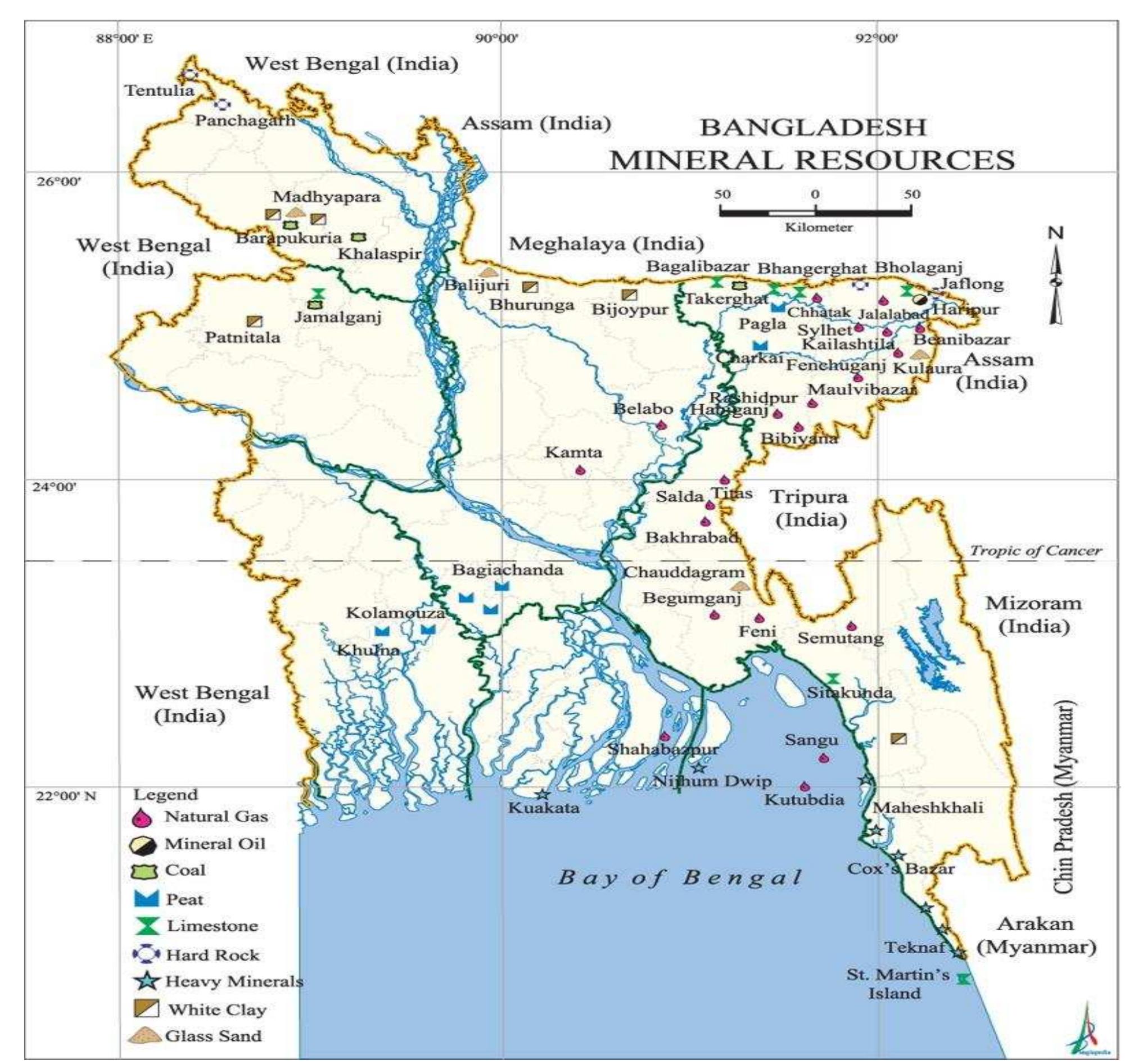 Figure 7 - from Geography and Geology of the Bengal Basin