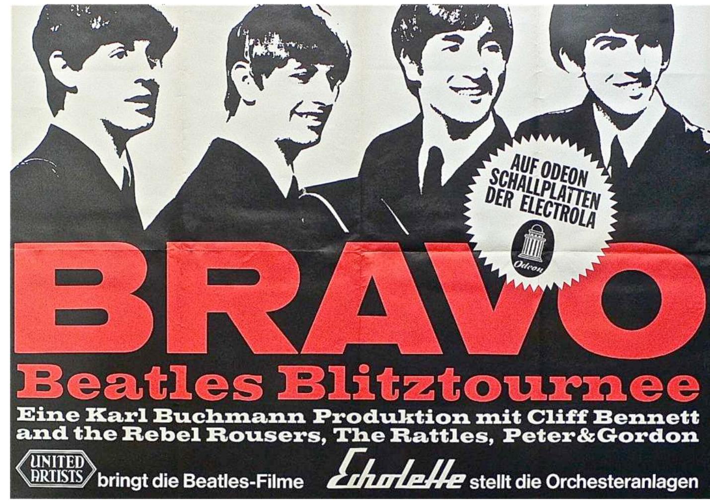 Fig. 8. Affiche Beatles Blitztournee, Germany, 1966.  this formula in a posthumous context of use. 