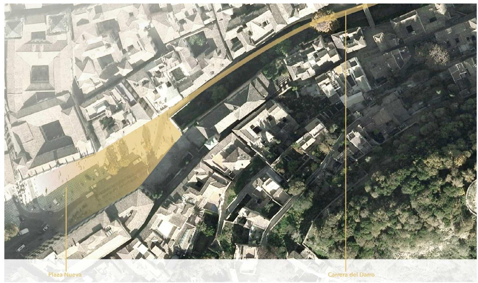 Figure 5 - Aerial view of Plaza Neuva and Carrettera del Darro 