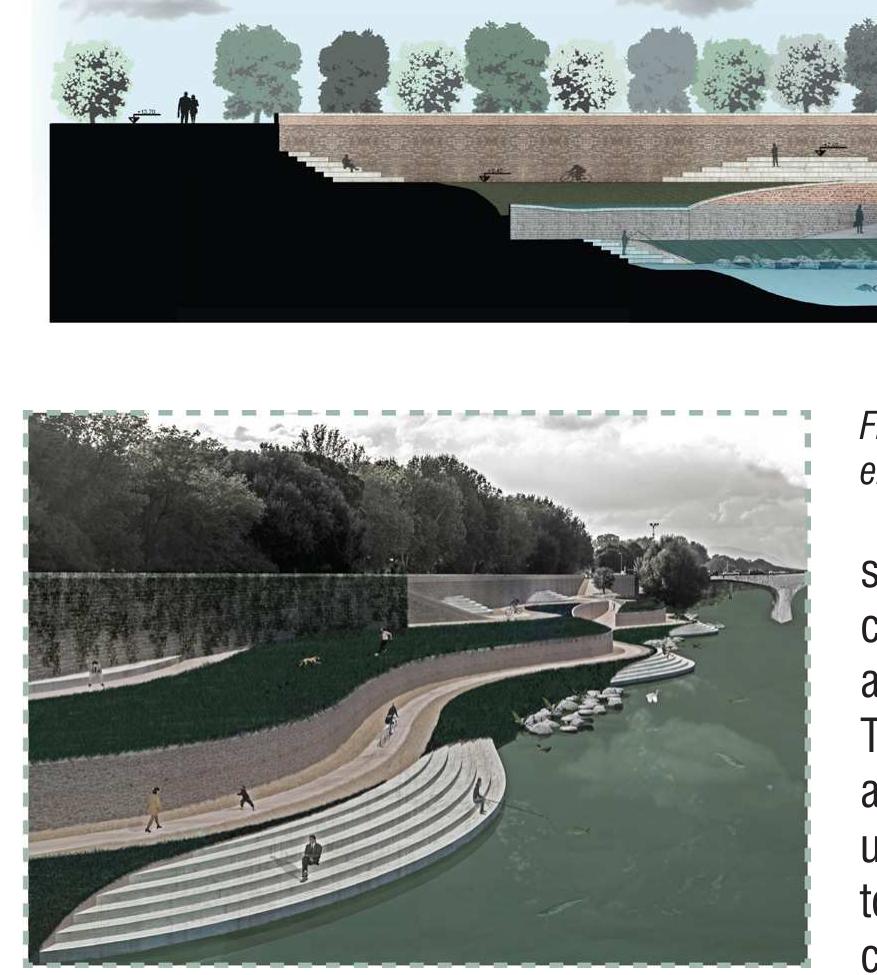 Figure 19 - The fishing and spectacle area on the side of the community “Il Pignone” renaturalization areas and bicycle lanes 