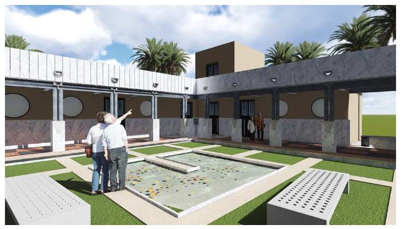 Figure 15 — Franklin Edeki, Addition to the Acheiropoi- etos Monastery, Cyprus, (ARC302-Architectural Design Studio IV, Asst. Prof. Dr. Arch. Alessandro Camiz, Girne American University Faculty of Architecture, Design and Fine Arts, Summer 2015) 