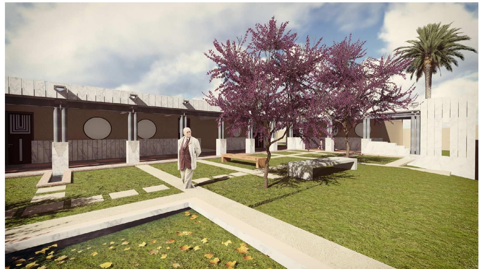 Figure 18 — Franklin Edeki, Addition to the Acheiropoietos Monastery, Cyprus, (ARC302-Architectural Design Studio IV, Asst. Prof. Dr Arch. Alessandro Camiz, Girne American University Faculty of Architecture, Design and Fine Arts, Summer 2015). 