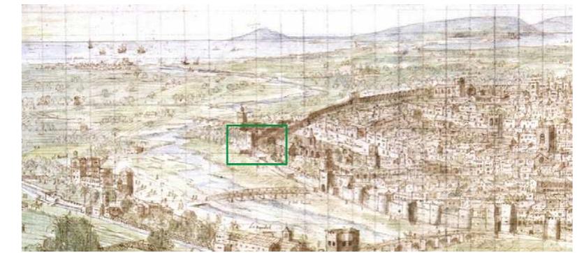 Figure 4 - Vista de la ciudad (detail). 1563. Anthonie Van Den Wijngaerde 