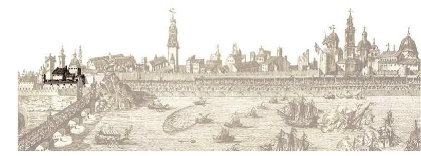 Figure 2 - Naumachia y parte de la ciudad, vista del colegio de S. Pio V (detail). 1755. Carlos Francia. Bib- lioteca municipal 