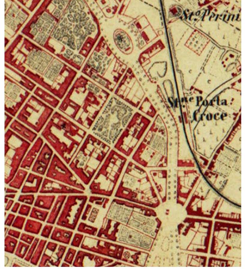 Figure 4 — Map of Florence, 1873. (Copyright: Istituto Geogratico Militare, Florence). 