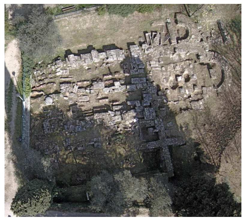 Figure 5 — Aerial view of the ruins of the St. Mary and Stefano church. 