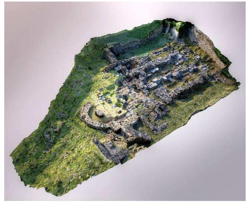 Figure 16 — Detailed 3D textured model of the St. Maria and Stefano church (Mirco Pucci).  Figure 15 — The fagade of St. Donato in the crest of the St. Maria of the Old Dome” Church in the Arezzo. 