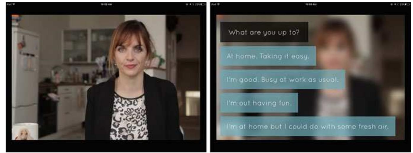 a I a a I I I i  Agency in Karen is limited to answering the occasional question; however, the project succeeds as an immersive and transformative experience. The key to understanding this apparent discrepancy is in the specific narrative situation — even with a real-life coach or therapist, we accept limited agency and expect to answer, listen, and learn while staying put. In this regard, Karen is an update of Eliza, Joseph Weizenbaum’s 1966 experiment in using early AI technologies to emulate a Rogerian therapist (Weizenbaum 1966). Indeed, Janet Murray (1997) identifies Eliza as the very first work that demonstrated the narrative potential of interactive digital media and also as an example of the authorial strategy of “scripting the interactor.” Karen, like Eliza before, works as long as the interactor accepts her role as a “patient.” Since almost everybody has been in this position before, no instructions or prior training modes are necessary (Fig. 4).  As the narrative continues, Karen becomes more self-centered and concerned 