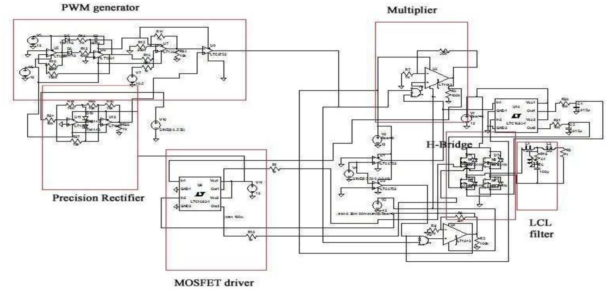Complete diagram of the designed inverter