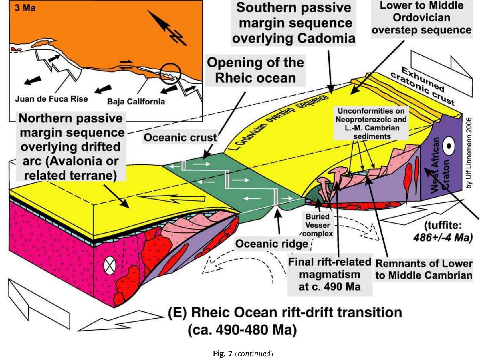 Schematic map showing major structural and stratigraphic