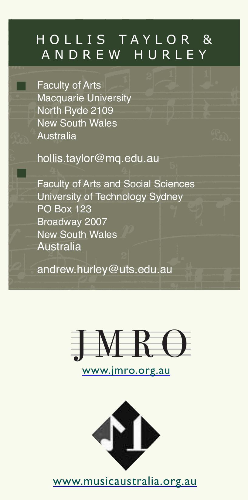Figure 1 - from Music and environment: Registering