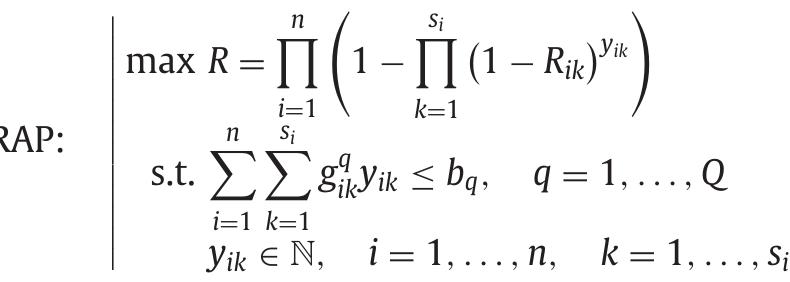 (PDF) An exact algorithm for the reliability redundancy allocation problem