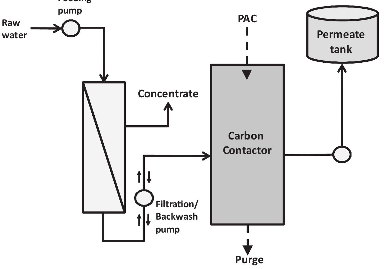 Schematic representation of the hmp with activated carbon