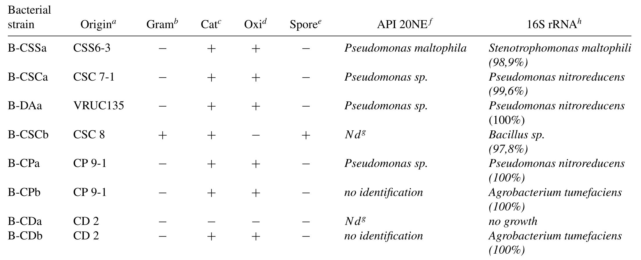 Table 1 - from Genetic Characterization of Epilithic