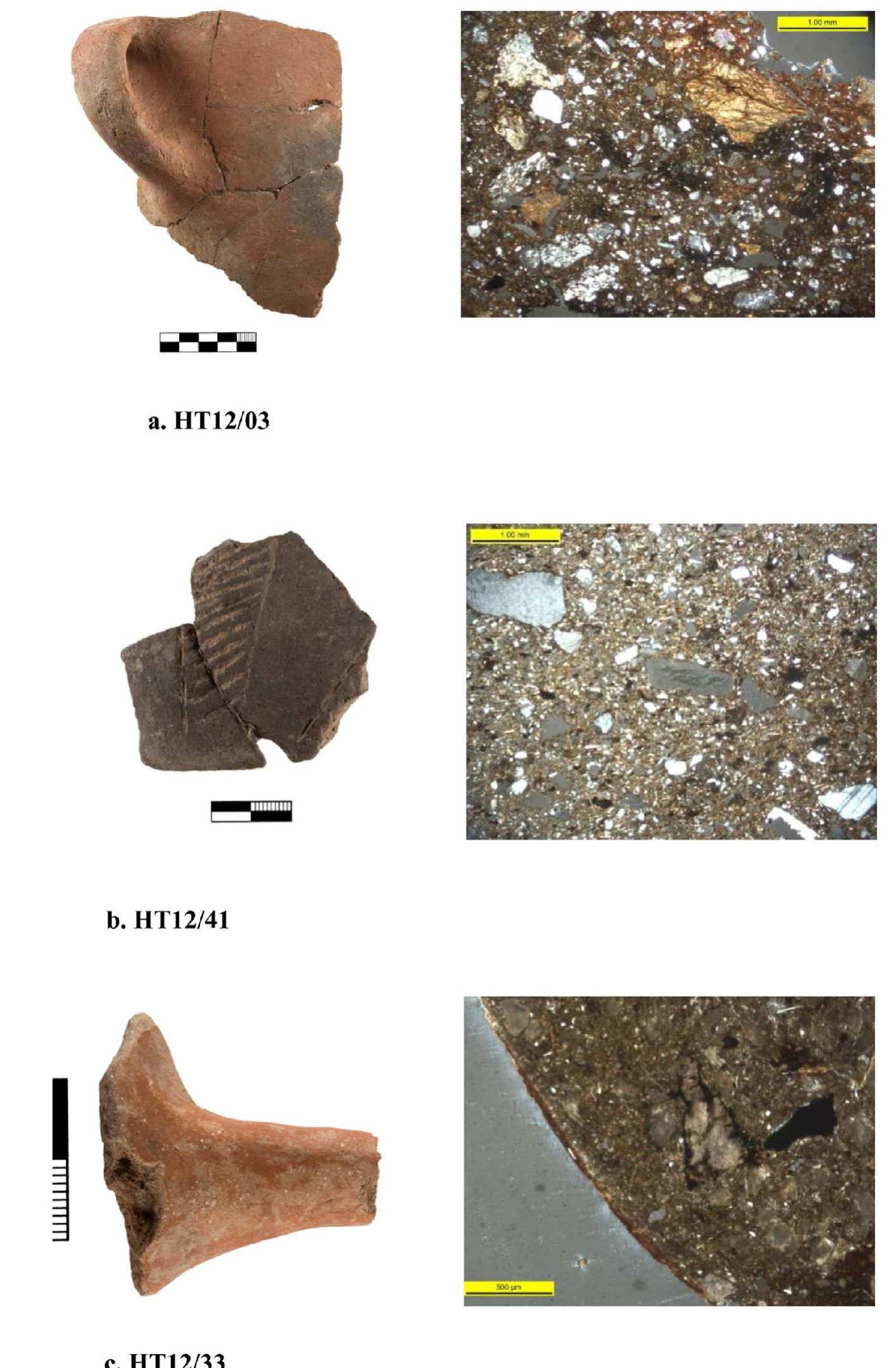 S. Menelaou et al. / Journal of Archaeological Science: Reports xxx (2016) xxx-xxx  Fig. 5. Sherd samples and respective thin section photomicrographs in crossed polars (XP). 