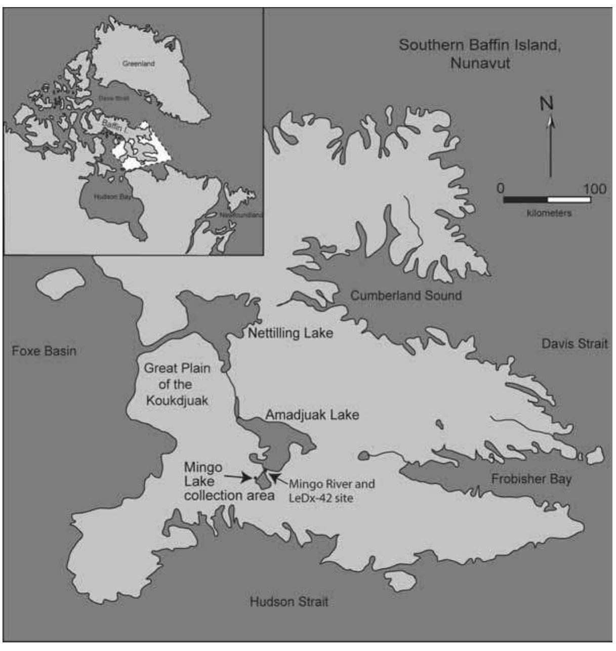Nee Map E 1. map of southern baffin island illustrating the