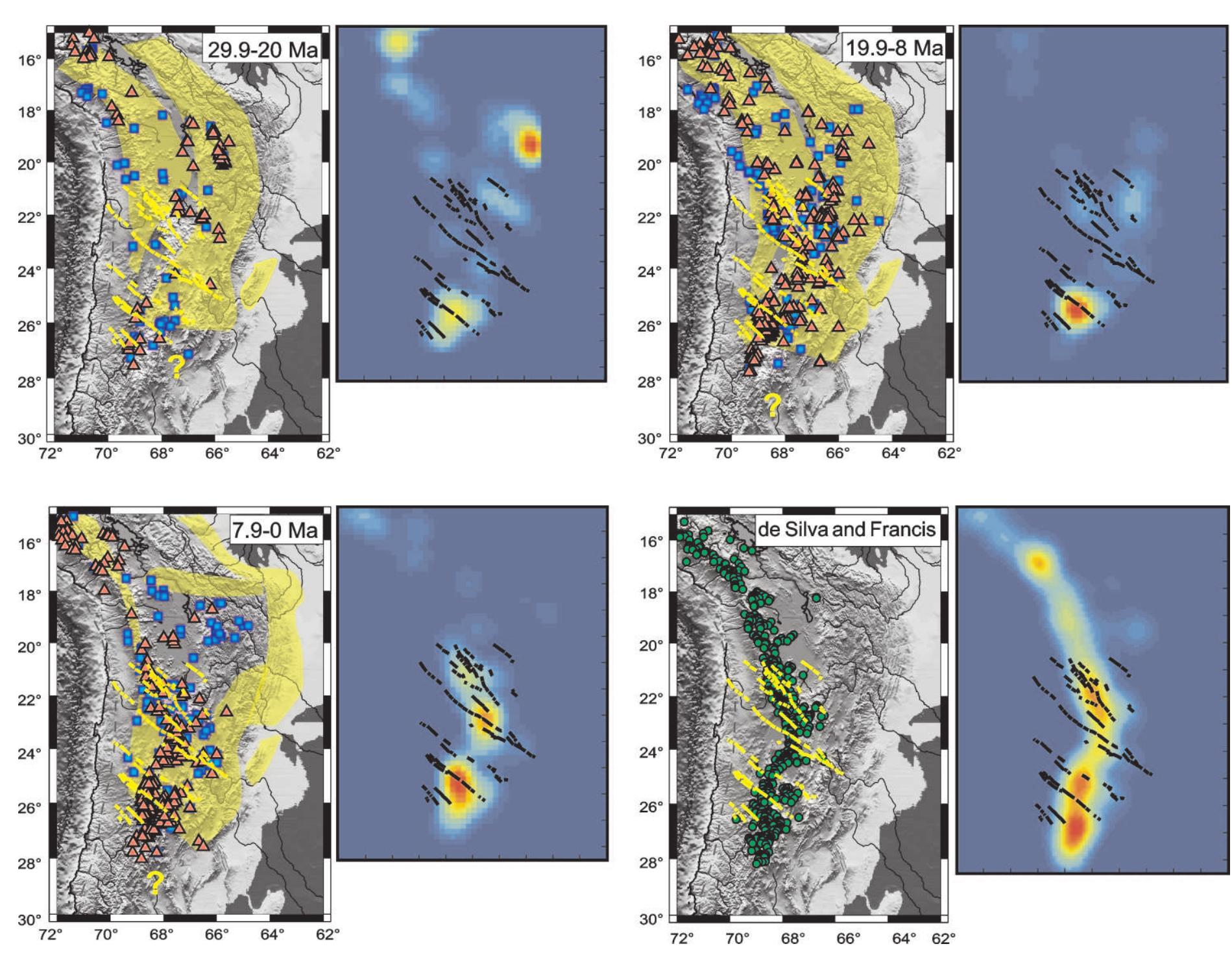 Volcanography Map 5. maps of volcanic distribution in the age intervals: 29-20