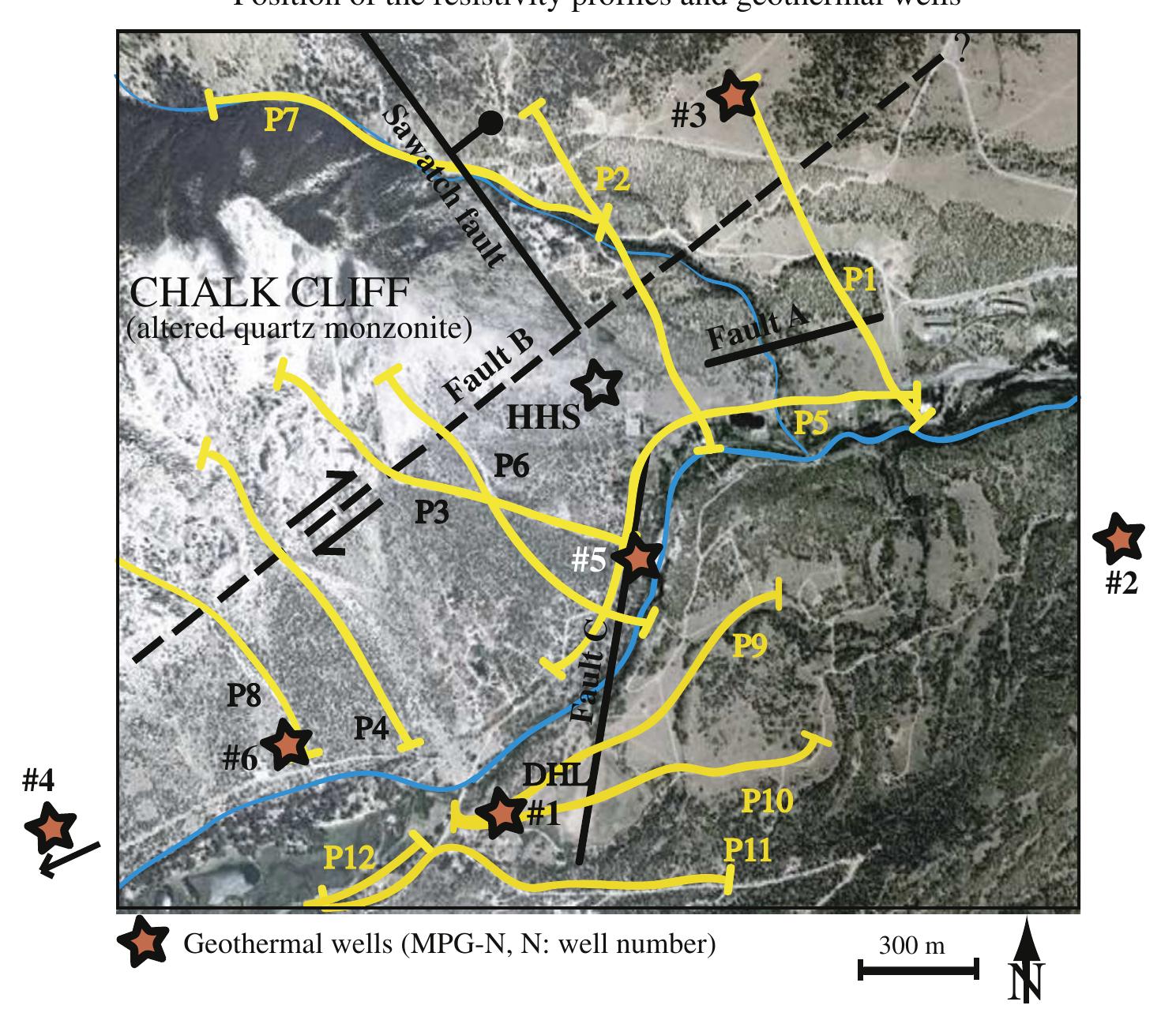 ‘ig. 5. map of the investigated area showing the position of