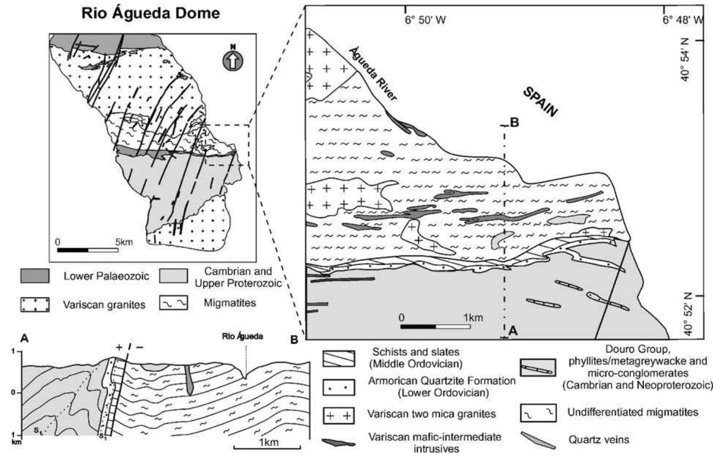 Geological map and interpretative cross section of the rio