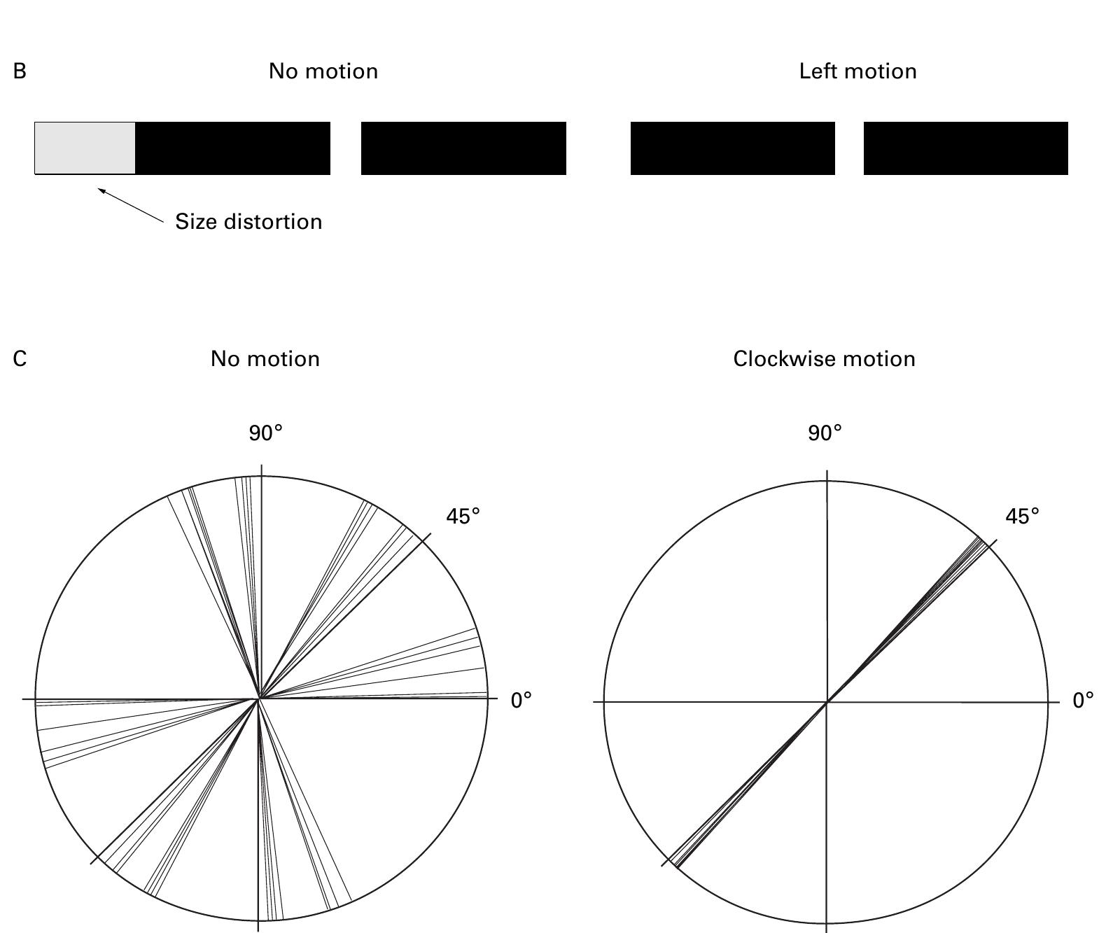 Examples of motion dependent modulation of visual deficits.