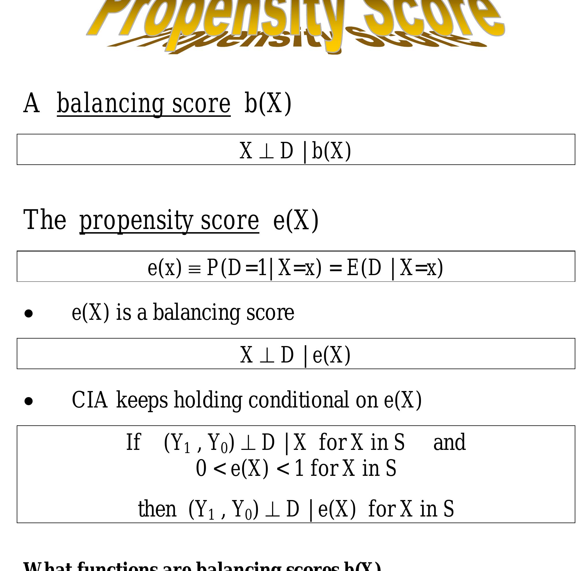 (PDF) Propensity Score Matching