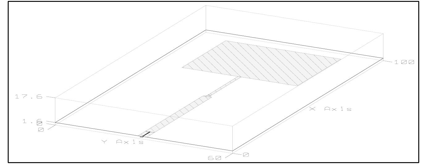 4 microstrip transmission line fed patch antenna
