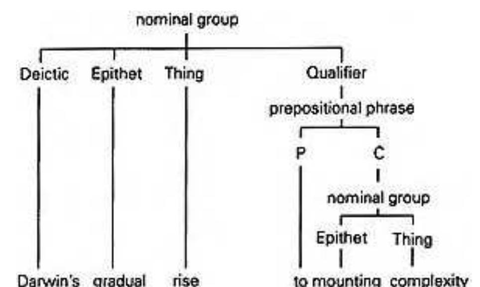 Lexicogrammar Example Figure 52 - from HALLIDAY, M. A. K.; MARTIN, J. R. (eds.)
