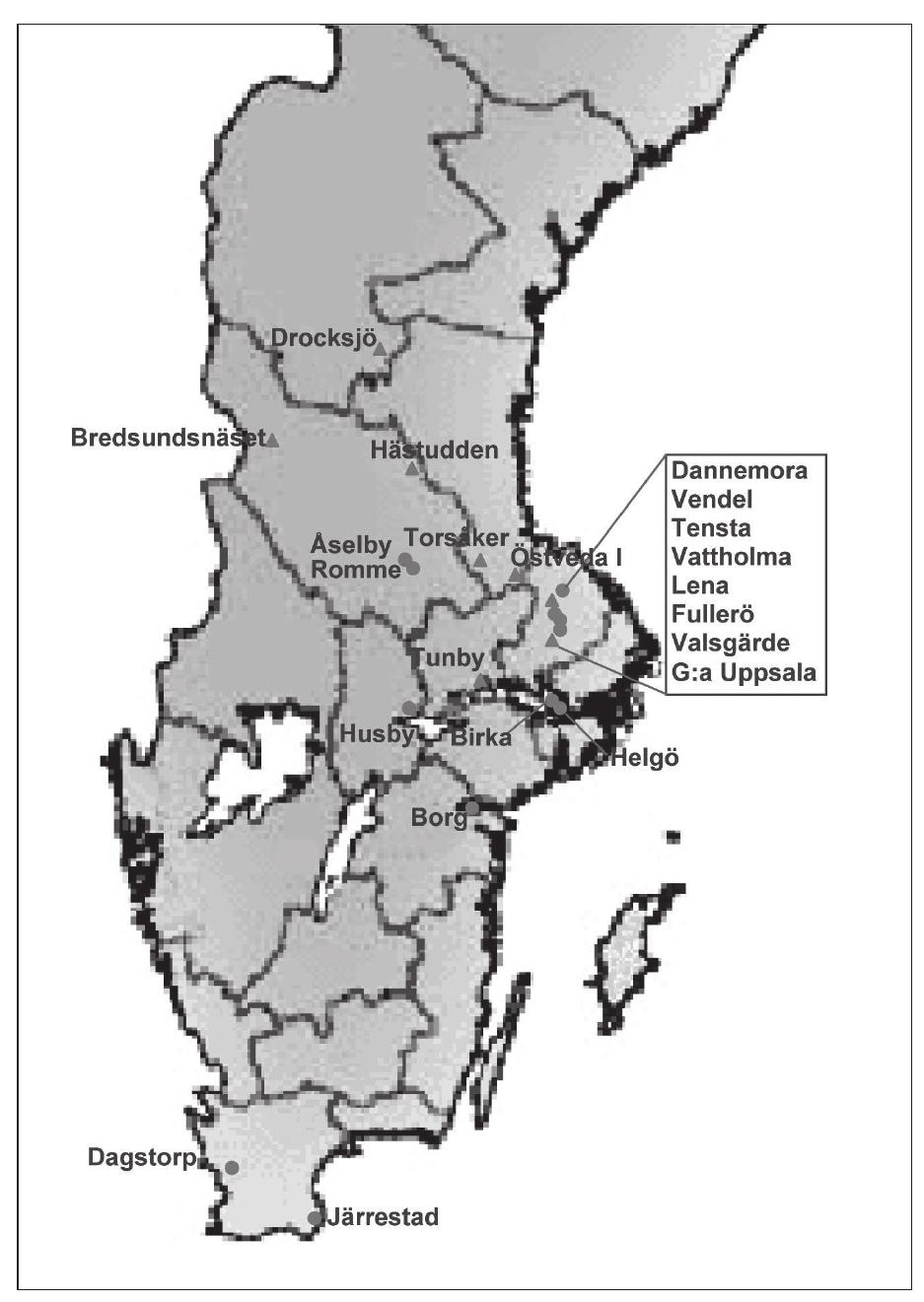 Figure 62. Sites mentioned in the text.  The skill of the smith is seen in the techniques and the materials that he used, but also in his understand- 