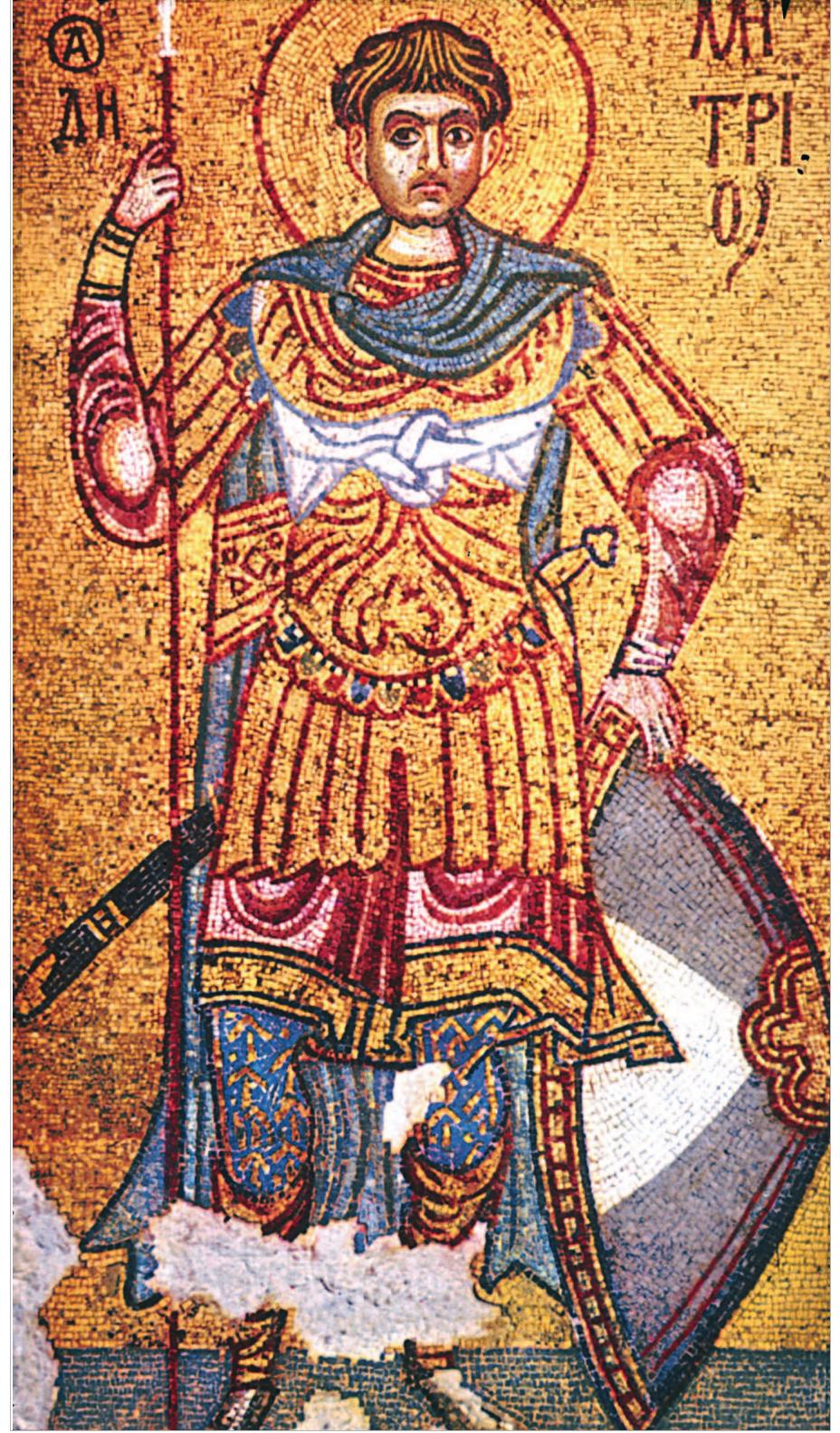 Figure 86. Saint Demetrios, 11th century mosaic. Kyrillos’ monastery, Kiev. Photo: Alpatov. 