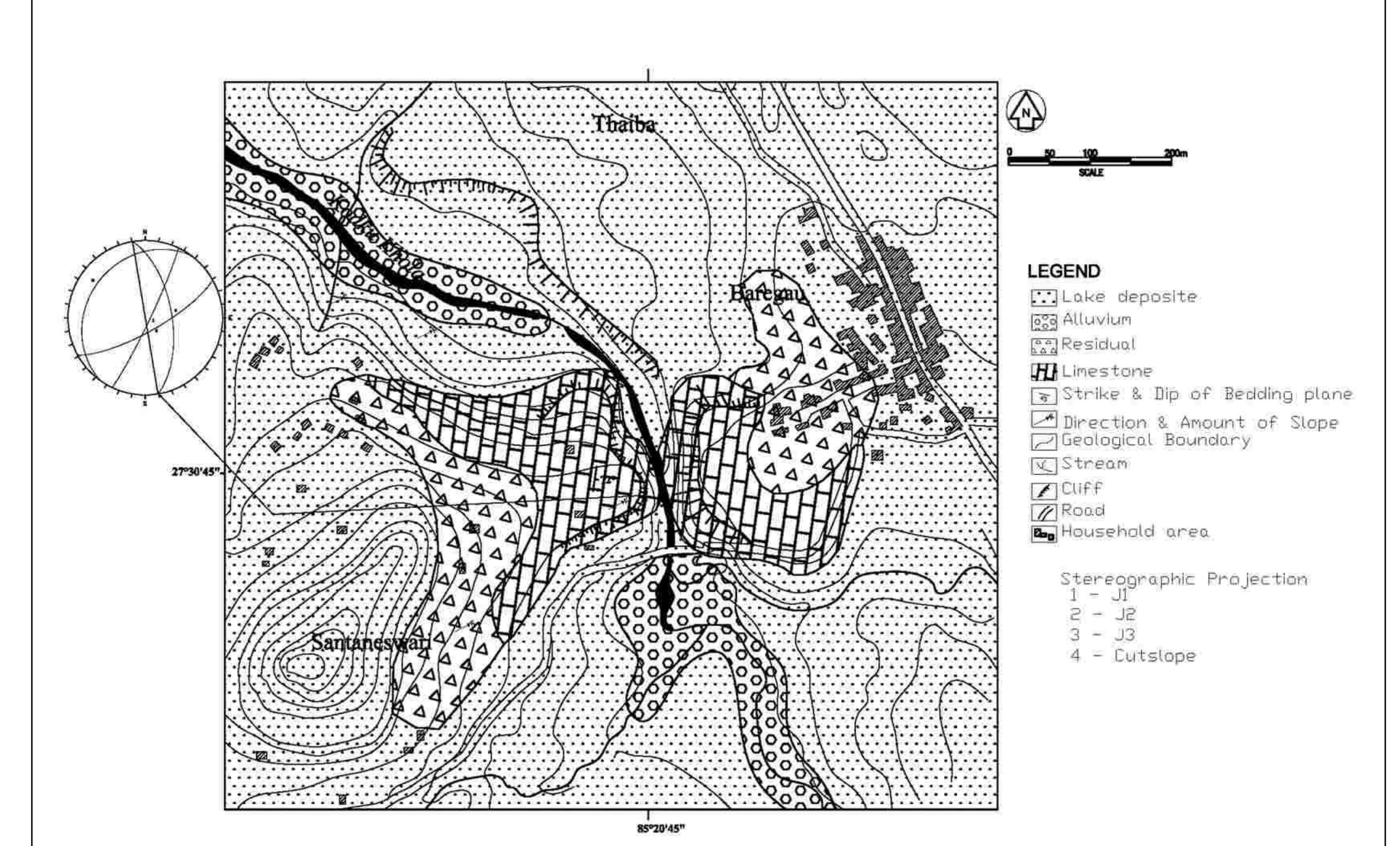 Engineering geological map of the reservoir site