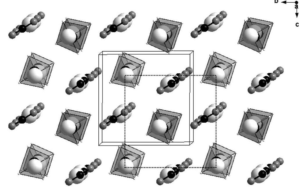 Crystal structure of pr:(cn2)(sio,). the nacl type relatec