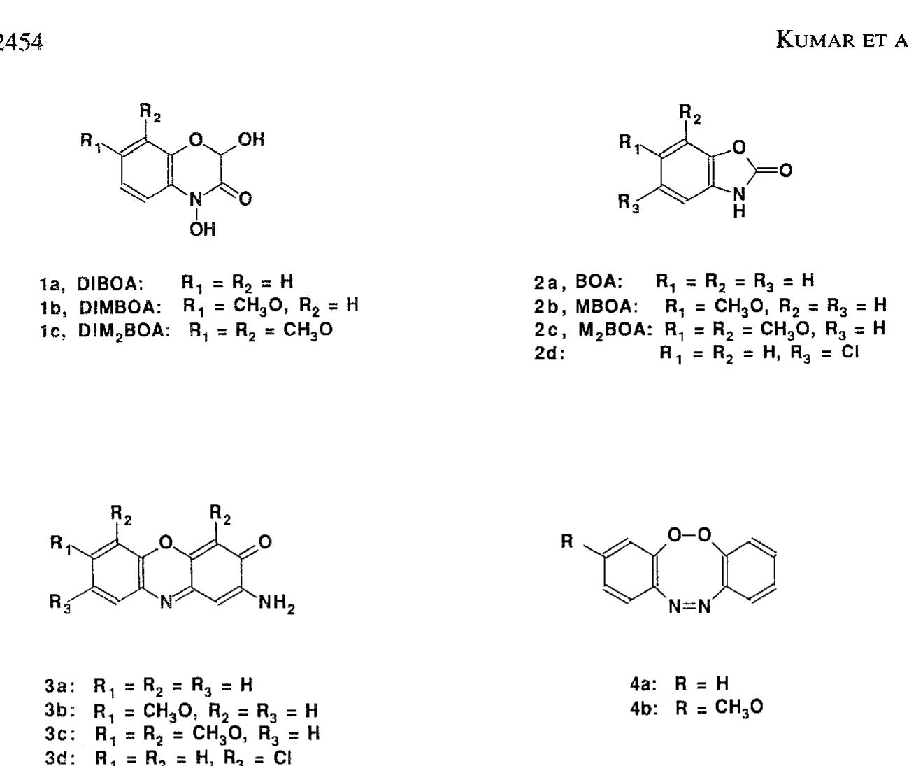 Fic. 1. structures of cyclic hydroxamic acids and their