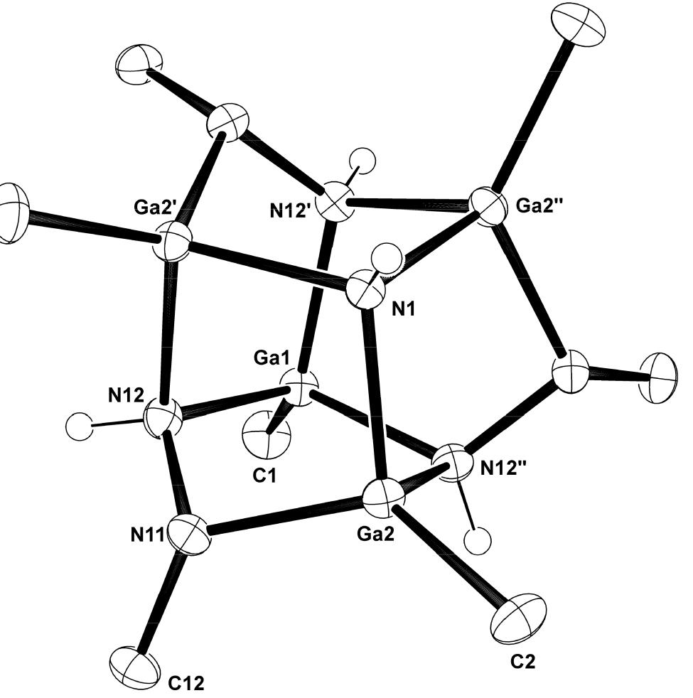 Molecular structure and numbering scheme of 10; displace-