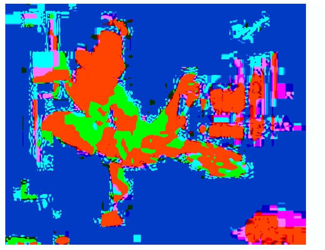 Figure 3: A Siggraph visitor playing Augmented Groove
 Evaluating musical instruments in controlled user studies is difficult (Roads, 1995) because it strongly depends on a
user personal preferences. We informally assessed Augmented Groove by collecting informal user feedback during a
demonstration at the SIGGRAPH 2000 Emerging Technologies exhibition’ (Poupyrev, Berry, Kurumisawa, Nakao,
Billinghurst, et al., 2000) which allowed visitors to play musical compositions, using three records, i.e. elements of
three tracks could be mixed and modulated at the same time (Figure 3).
 We observed that Augmented Groove was enjoyable to use and that visitors were able to effectively control musical
performance. Even with three records, there was a large range of possible musical variations, providing room fot
creativity and exploration: “I can play with this for hours,” noted several visitors and a number returned several
times with friends and colleagues. We noted that without any instructions, visitors had difficulty understanding the
interface, however a short explanation was usually sufficient for a user to be able to effectively control a musical
