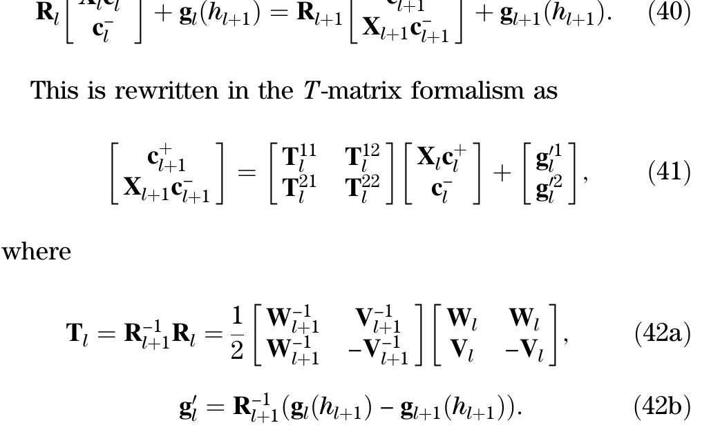 The s-matrix algorithm is derived from the matrix t; and