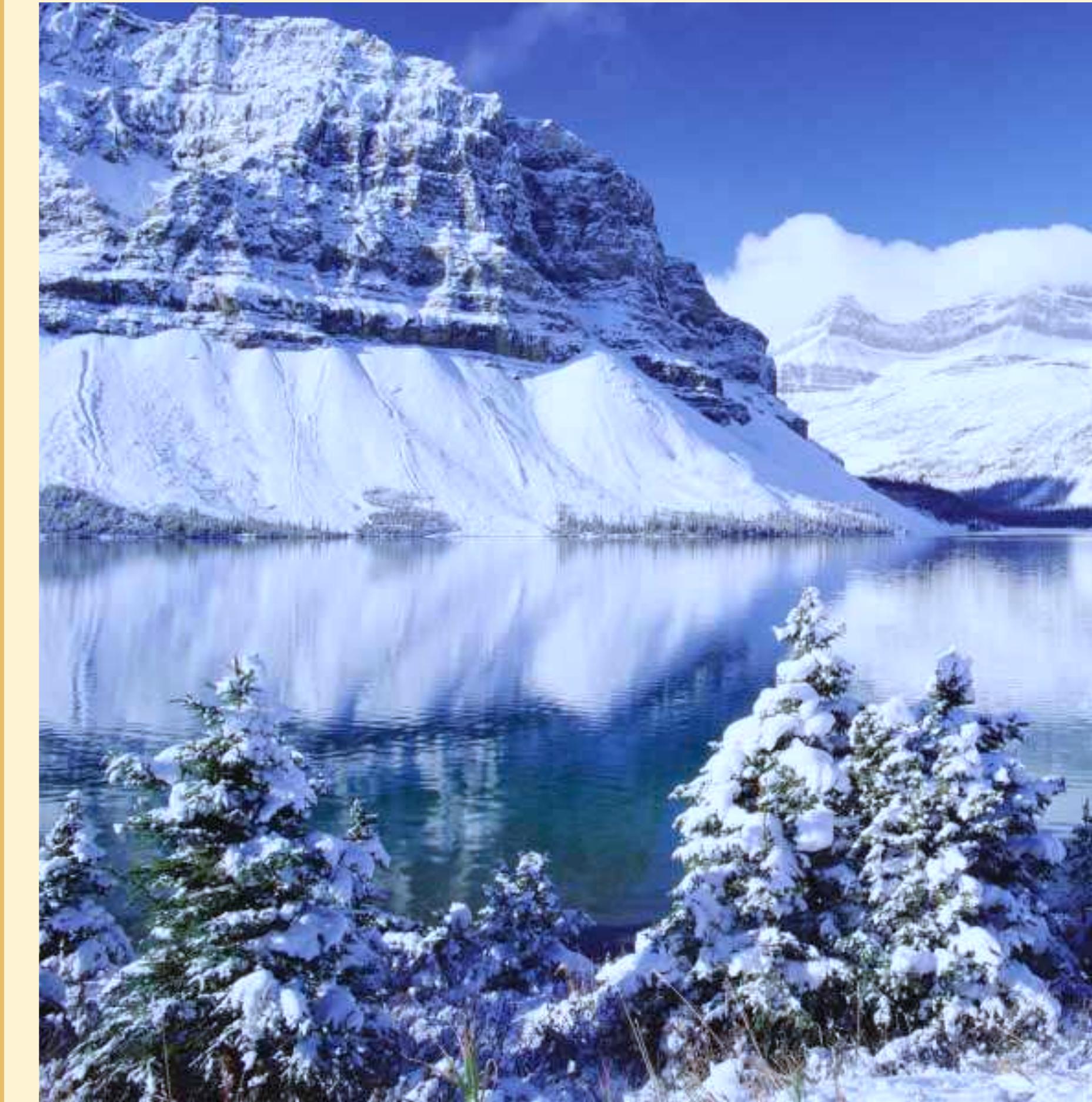 A /n this photograph of bow lake in banff national park,