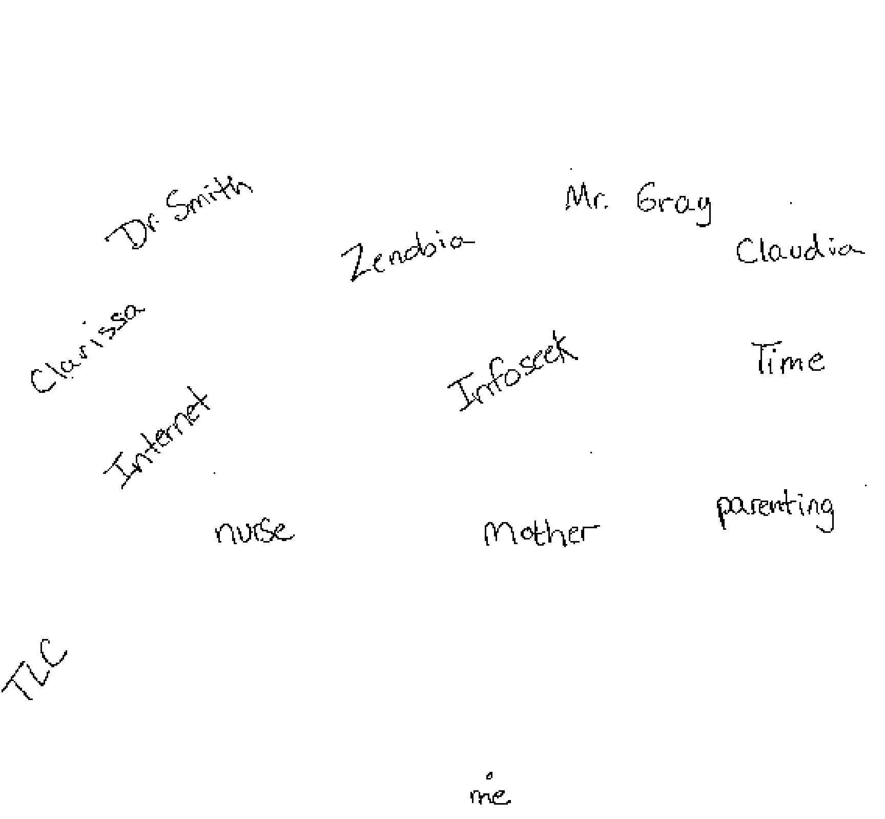 Examples of information horizon maps drawn by two students