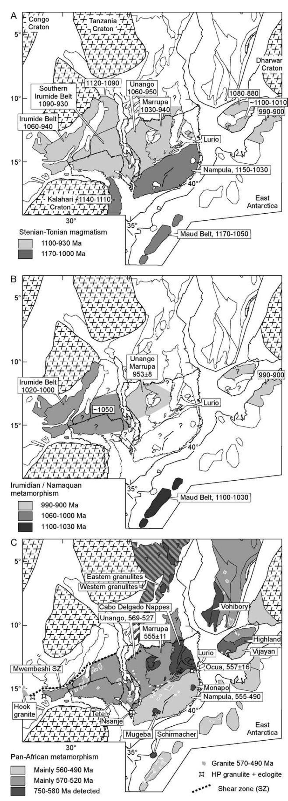 Tonian Map (PDF) Geochronology of the Precambrian crust in the Mozambique belt in ...