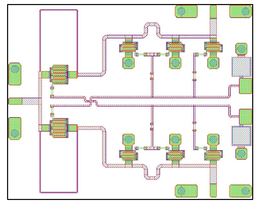 Micrograph of the 2-18 ghz mmic spdt switch