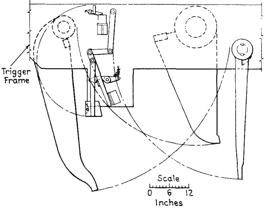 Fic. 11.—170-ton launching trigger— released position