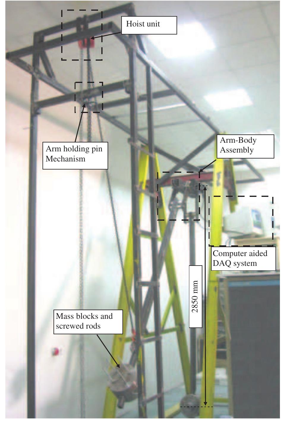 Double-arm pendulum test apparatus. figure 2 shows