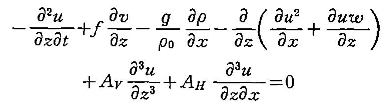 Figure 6 - Upwelling front and two-cell circulation in a