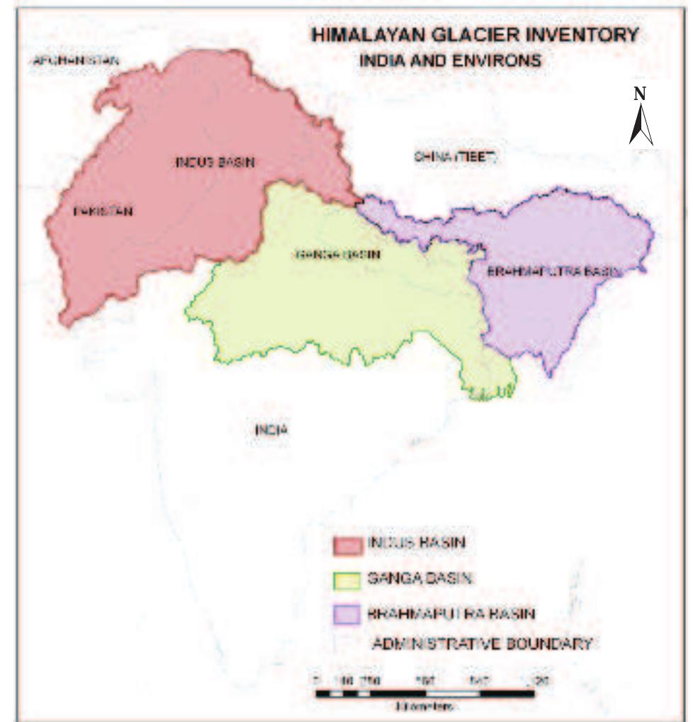 Figure 8: Index map - India and Environs (Indus, Ganga and Brahmaputra basins) 