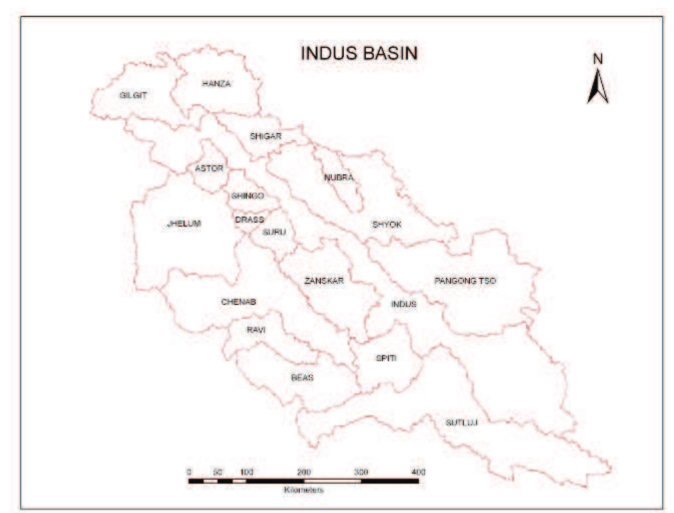 Figure 9: Index map showing Indus sub-basins 